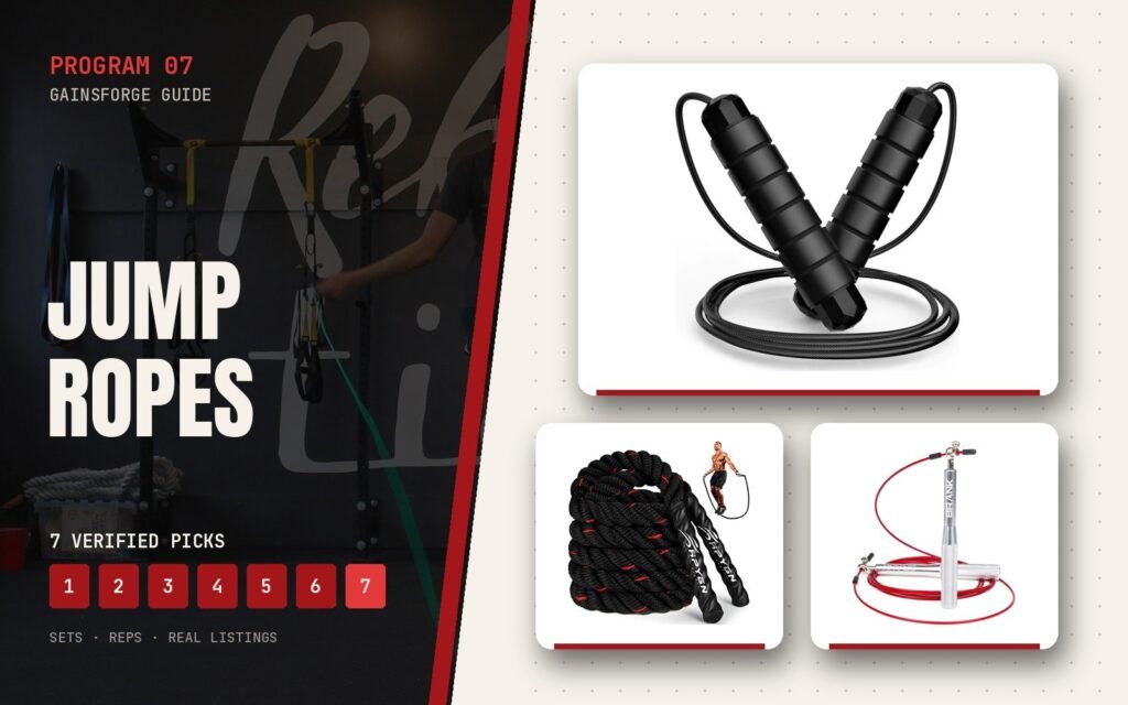 Jump Ropes guide cover with featured products
