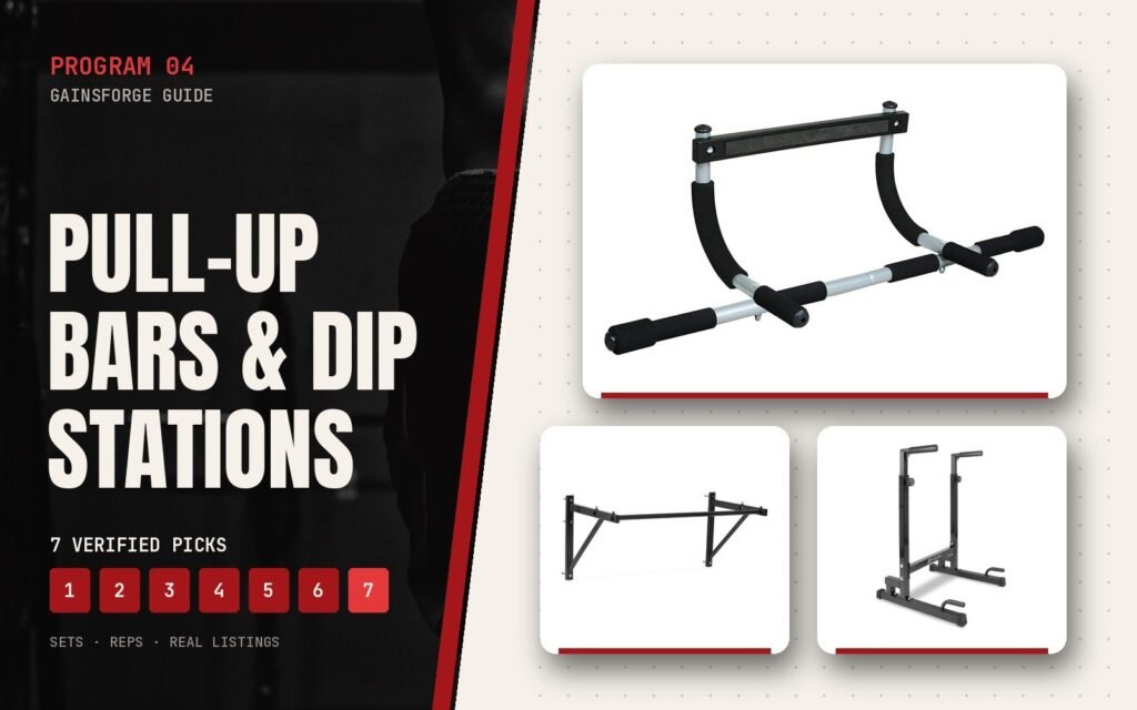 Pull-Up Bars & Dip Stations guide cover with featured products