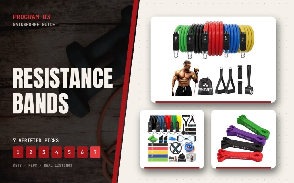 Resistance Bands guide cover with featured products